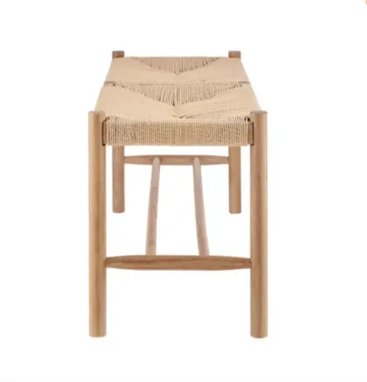 Solid Wood Nordic Rope Seated Bench