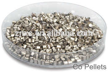 pure sputtering material 3*3 mm high Purity 99.99% Co Cobalt pellet