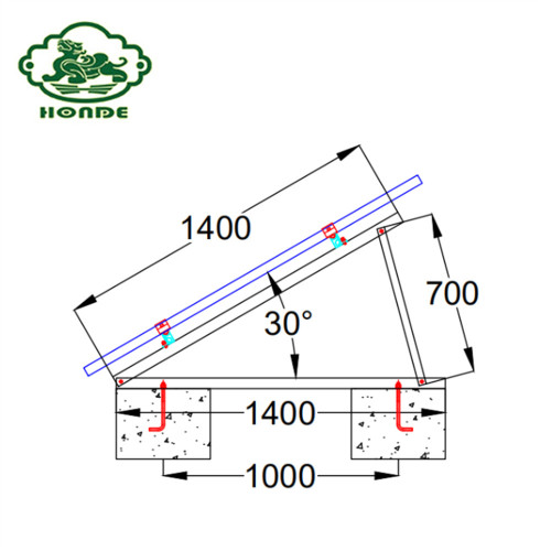 Sistem pemasangan panel solar panel pendakap aluminium