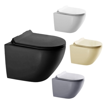 Custom Color Wall Hung Toilettenset - Schwarzer Wandmontage WC mit verdeckter Panzer
