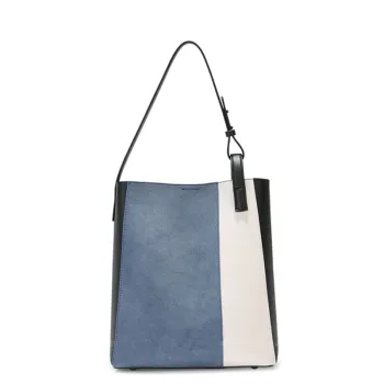Simple fashion stitching large-capacity shoulder bag