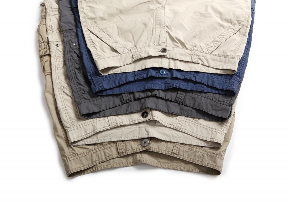 Men's garment washed shorts 