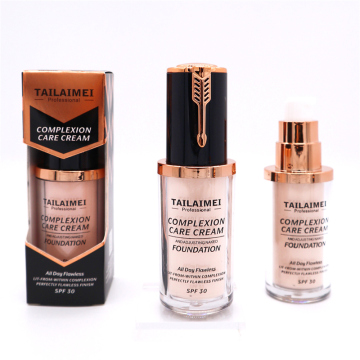 Fundación de maquillaje SPF 30 de alta calidad: impecable, hidratante, cobertura completa de la crema de cuidado de la piel líquida