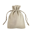 Factory price custom logo jute drawstring pouch