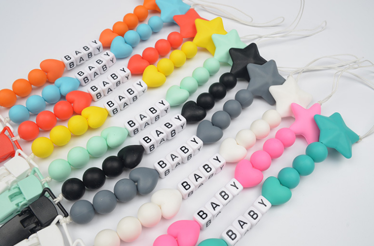 Silicone Baby Pacifier Holder Clip