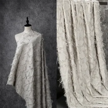Vintage Fashion Designer Graduation Fabric: Original Color Cotton Linen Hand-cut Cloth