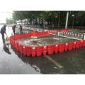 Barrera de agua temporal de soporte de inundación para uso comercial