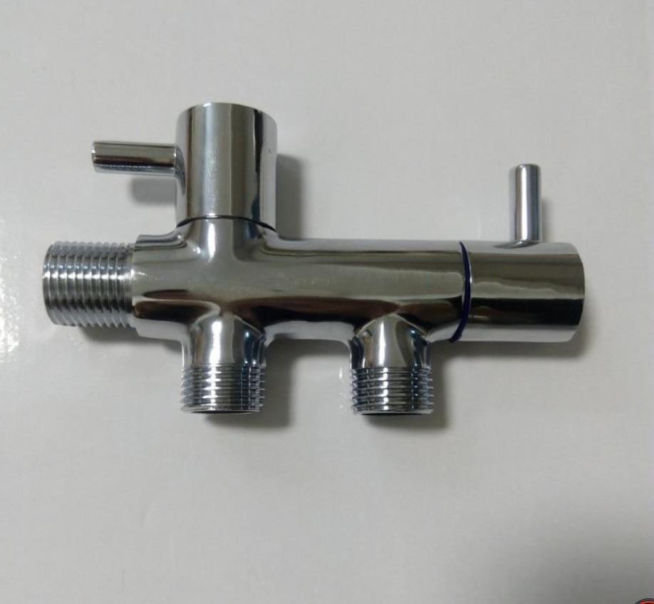 신제품 더블 핸들 이중 사용 3 방향 욕실 주방 각도 밸브