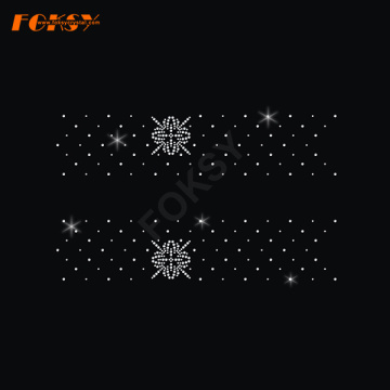 Spider Cross Cheer Bow Hotfix Rrhinestone Design