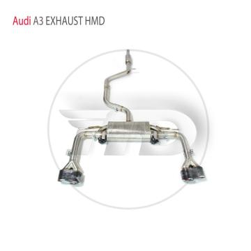 HMD Stainless Steel High Performance Exhaust Catback For AUDI A3 1.4T 1.8T 2.0T With Muffler Valves Exhaust Pipes