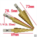 Ti-coated Step Drill Bit For Wood Metal Drilling