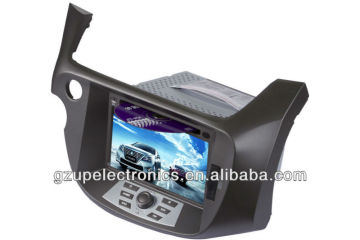 7" indash 2 din car stereo DVD player with bluetooth TV steering control for new fit 2009