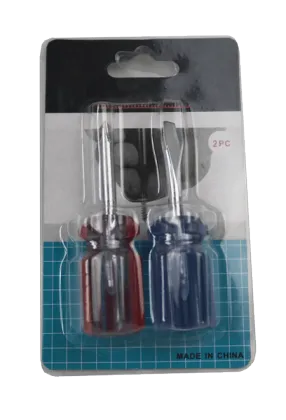 Red and blue striped two-piece outfit