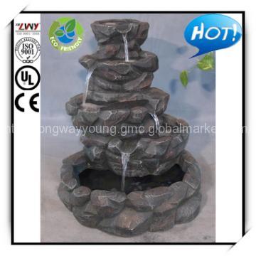 30 Inches Fiberglass Rockery Fountain for Garden & Home