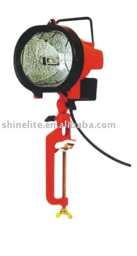 Halogen lamp with holder