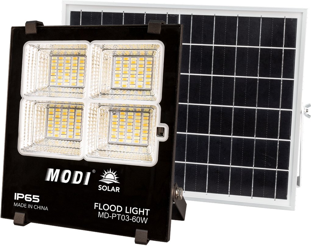 Modern smart 60W solar flood light