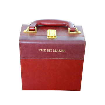 Custom High-Grade PU Leather Suitcase with Handle: Luxury Travel Case