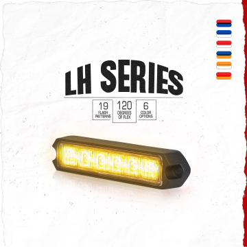 ECE R10 & R65 Class 2 LED Surface Mount Grille with 6 LED Flashing Hazard Beacon Light with Dim Function