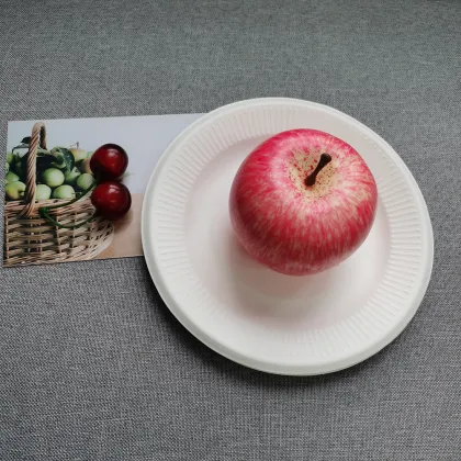 Eco friendly food plates 7'' rippled edge plate