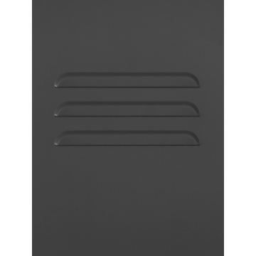 Armario de almacenamiento de metal negro con 3 estantes