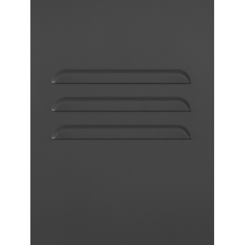 Meuble de rangement en métal noir avec 3 étagères