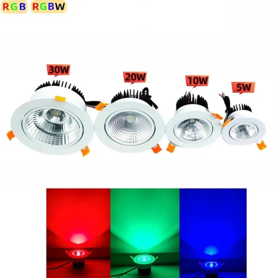 Energy-Saving 24V RGBW LED Recessed Ceiling Lights: Modern Aluminum Fixtures with 30W Output for Clothing Stores and Hotels