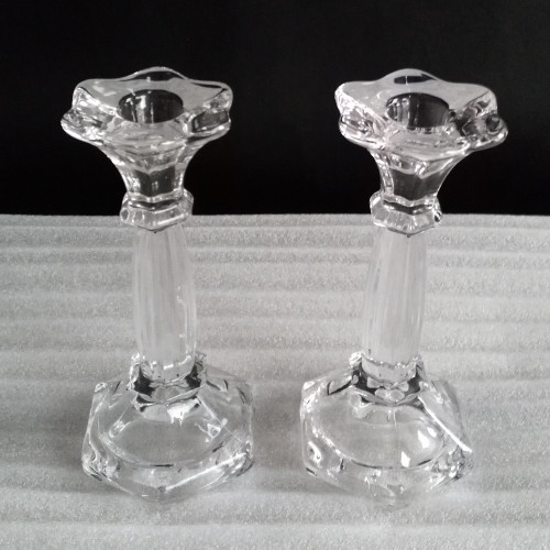 Clear Tall Decorative Candle Stick Holder