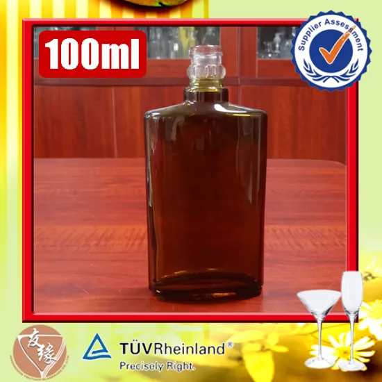 China supplier liquor packaging small square unusual glass bottles 100ml
