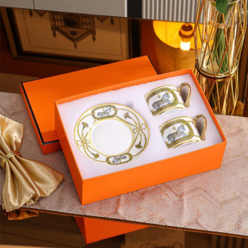 Großhandel Luxus -Geschenkbox Keramik -Cup -Set - Vintage European Style -Rosse und Untertassen