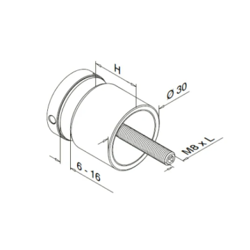 Standoff des porte-verre en acier inoxydable