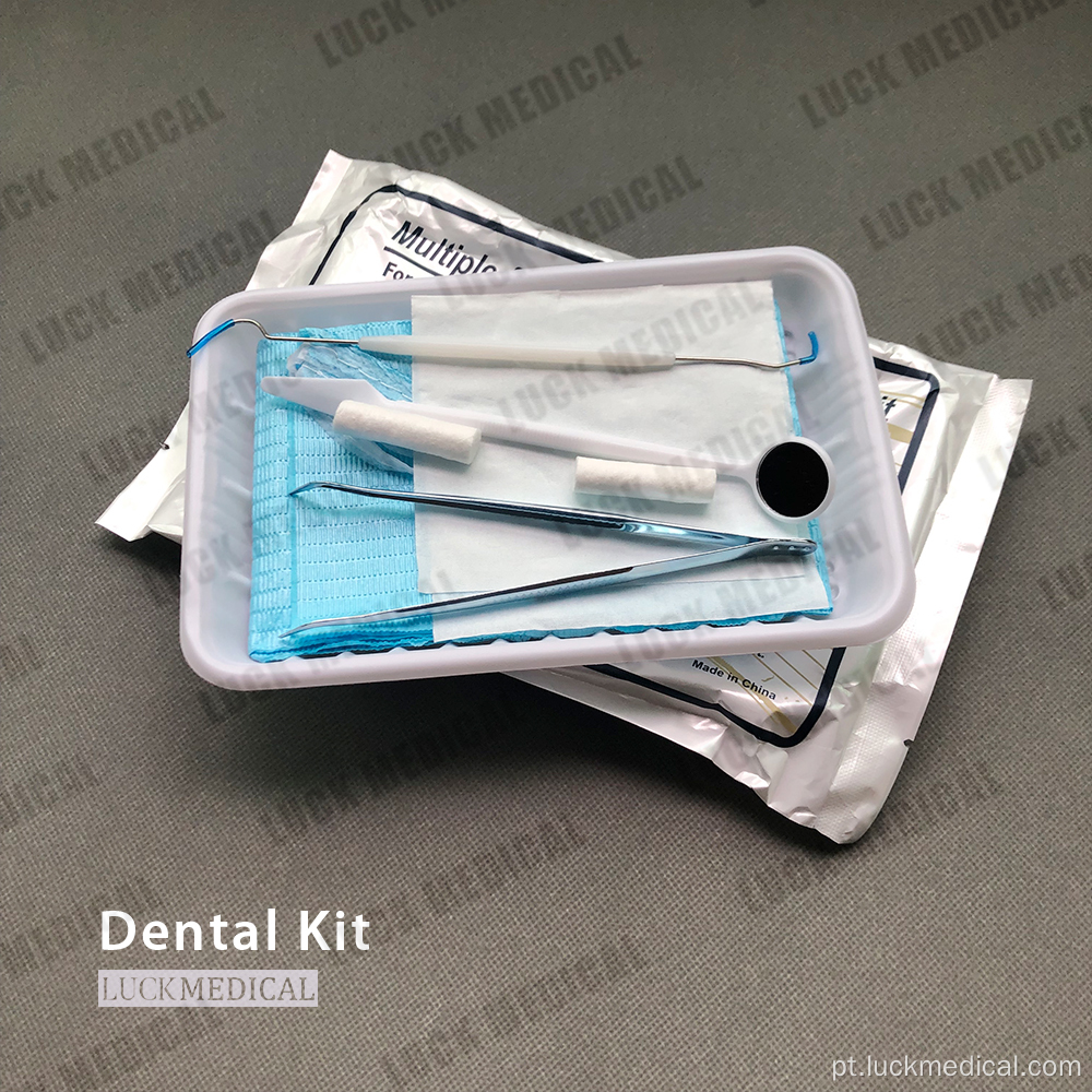 Kit de exame de instrumentos dentários descartáveis