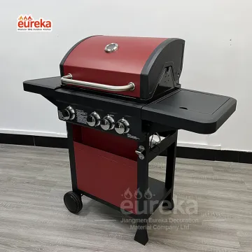 Hot Selling Black 3 Burners Outdoor smokeless Gas BBQ Grills outdoor