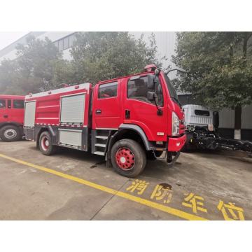 Water Foam Powder Combined Fire Fighting Truck