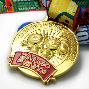 Medalla deportiva de premio de oro para niños