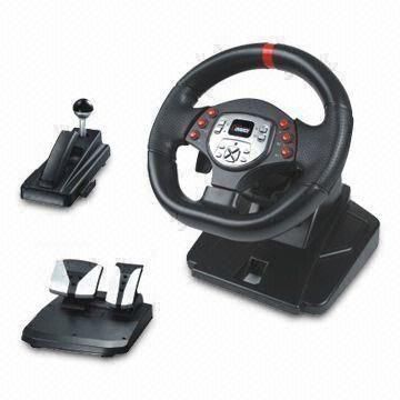 Shenzhen wholesale video game steering wheel for PC/PS2