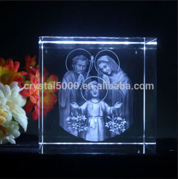 crystal block for engraving in souvenirs Christian gift