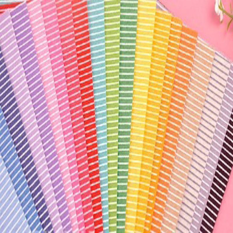 Mixed 20 Colors 1mm Thick 100% Polyester Stripe Printed Felt Fabric Handmade DIY nonwoven fabric material fabric