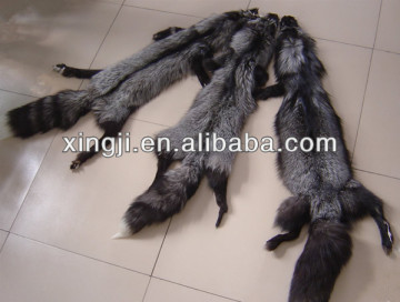 Top quality real silver fox skin