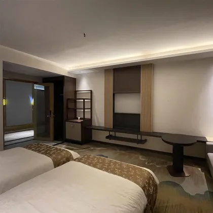 Modern Hotel Furniture Supplier: Twin Beds and Bedroom Sets for 3-5 Star Hotels