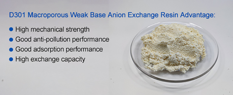 weak anion exchange resin