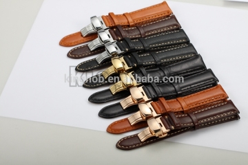 OEM 18mm to 24mm Customize Calf Italian Leather Wrist Watch Band Interchangeable Function with Quick Release Spring Bar