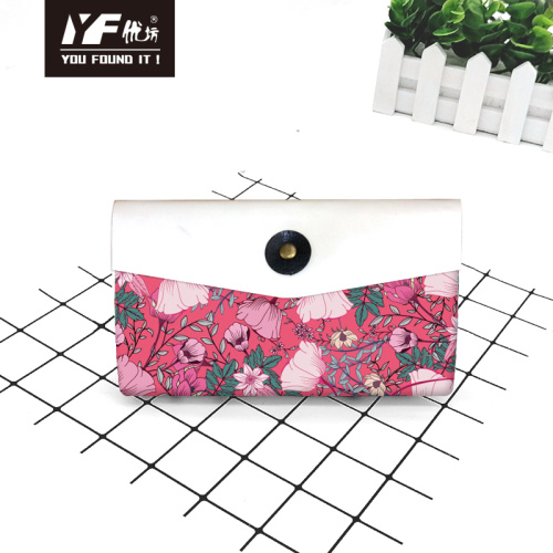 Estilo de flores personalizados PU Bolso de cuero Bag Cosmetic Bag Case y bolso multifuncional