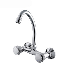 Plated Chrome Swan Neck Kitchen Sink Tap Kran