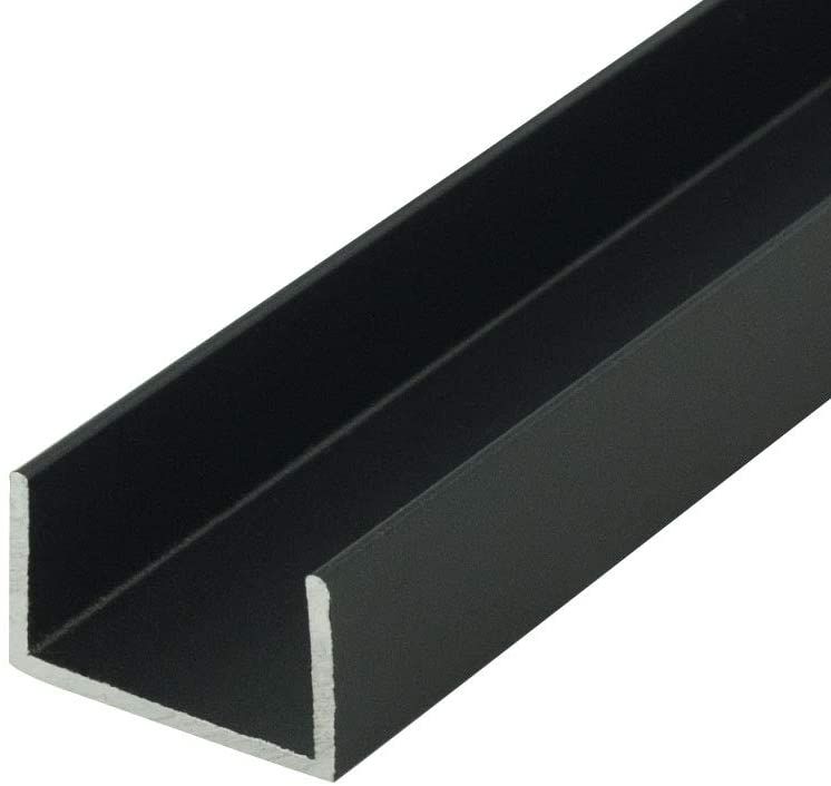 black aluminum u channel