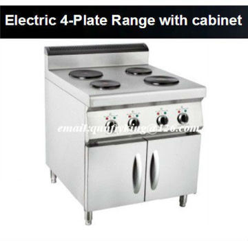 Electric 4 Plate Range with cabinet(Round Plate)