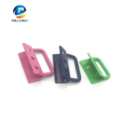 Metal Keyring with Colour Ribbon Tail Clip Hanging Clip