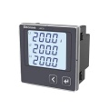 72*72 Panel LCD zamontowany trzyfazowy miernik ampere