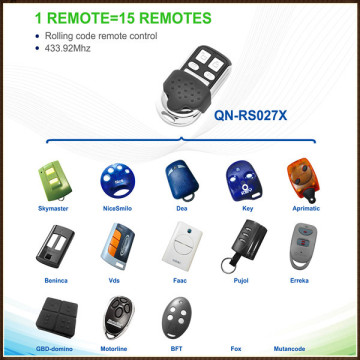 New Product For Beninca/ BFT 4 Button RF Universal Garage Remote Control QN-RS027X