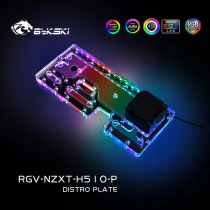 Distro Plate for NZXT H510 Flow Case - Bykski RGV-NZXT-H510-P Water Cooling Kit