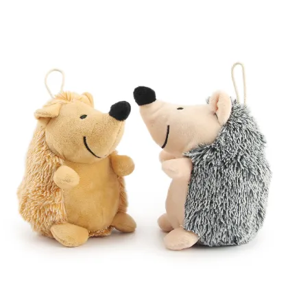 Interactive Plush Hedgehog Dog Toy